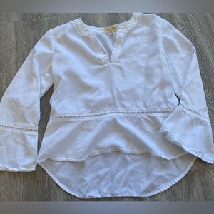 Anthropologie Cloth And Stone Ladder Lace Henley